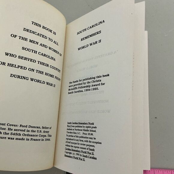 South Carolina Remembers World War II Book - Picture 6 of 8